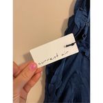 Anthropologie Current Air Satin-Like High Low Asymmetrical Navy Dress New Photo 2