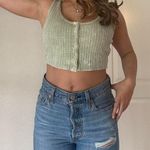 Wild Fable green cropped button up crop tank Photo 0