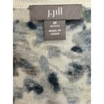 J Jill Cashmere Silk Blend Short Sleeve Button Cardigan Size Medium Petite Cozy Blue Photo 2