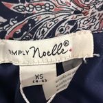 Noelle Navy and Red Paisley Midi Dress Blue Size XS Photo 1