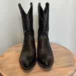 Laredo  Black heeled pull on leather western heeled boots size 7 1/2 Photo 11