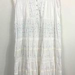 Flair Brand White Tiered Sequin Corset Lace Up Dress Size L Photo 2