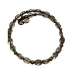 ALEX AND ANI 2 Vintage Sixty Six  Glass Bead Bracelets Clear Light Pink Photo 2