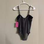 Betsey Johnson  Swimsuit Size XL One Piece Black Glitter Sparkle Center Knot New Photo 1