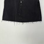 Madewell High Waist Button Front Rigid Denim A-Line Skirt Black Lunar | 28 Photo 8