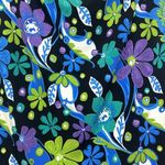 Chaus Floral Top Cowl Neck Short Sleeves Stretchy Material Sz S Purple Photo 1