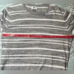 Old Navy Long Sleeve Pullover Striped Gray/White Sweater Photo 4