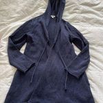 Essential Winter : cozy blue wrap J Jill Sweater with hood & pockets Photo 0