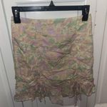 Wild Fable  Linen Blend Pastel Floral Crop & Ruched Mini Skirt Size Small Photo 0