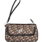 NY&C New York & Company Wristlet Wallet Monogram Logo AOP Brown Photo 0