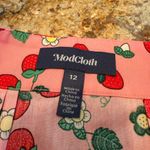 Modcloth Pink A-Line Skirt with Strawberry Print Photo 4