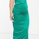 ASOS DESIGN cowl neck satin maxi dress in jewel green Photo 0