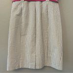 ⭐️Alyx navy blue lace and striped belted button front collared dress size 10 Photo 6