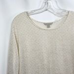 Laura Ashley  Plus Size 2X Top Gold‎ Dot Paisley Cream Blouse Knit Ruched 307 Photo 3