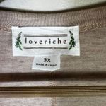 Love Riche  V-Neck Long Sleeve Top Womens 3X Taupe Soft Stretchy Cool Girl Casual Photo 5