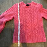 American Eagle  Dark Pink Wool Cable Knit Long Sleeve Pullover Sweater Women’s M Photo 4