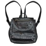 Ashwood London Bag Black Croc Embossed Leather Backpack‎ Purse Photo 0
