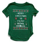 Womens Juniors Home Alone Merry Christmas Ya Filthy Animal Graphic Tee Shirt L Green Size undefined Photo 0