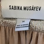 Anthropologie Sabina Musayev  Mercury Silver Metallic Shirt Dress Size M Photo 8