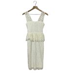 Robert Rodriguez  Peplum Lace Dress - Ivory - 0 Photo 5