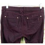 Jolt Signature Skinny Jeans Burgundy Overdyed Photo 7