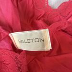 Halston Formfit Vintage Satin Lace Teddy Bodysuit Size 34 S Hot Pink Nylon Photo 4