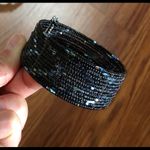 Black and Shimmer Stretch Bracelet Photo 2