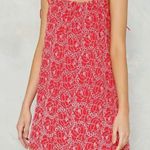 Nasty Gal Red and White Floral Eyelet Dress Photo 3