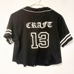 BlackCraft Craft 13 Size Medium Black Cropped Baseball Jersey‎ Photo 4