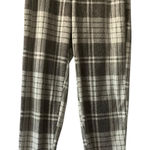 Aerie Snowed-In Fleece Grey Plaid Pajama Lounge Pants Women's M Drawstring Cozy Photo 0