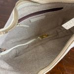 Dooney & Bourke Cream Leather & Signature Logo Fabric Hobo Shoulder Bag Photo 12