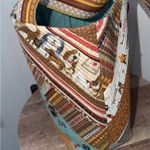 Handmade Patchwork Dog Print Purse Tote and Pouch Rare Puppy Pet Lover Shoulder Blue Photo 8