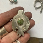 Turquoise and sterling sand casted eagle cuff bracelet Silver Photo 10