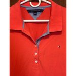 Tommy Hilfiger  Womens XL Coral Red Short Sleeve Button Polo Shirt‎ Photo 2