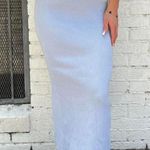 Olive & Oak  baby blue ribbed midi pencil skirt sz xs Photo 1
