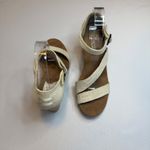 Toms  NEW Natural Linen Clarissa Canvas Espadrille Wedge Sandals Size 9.5 Summer Photo 8