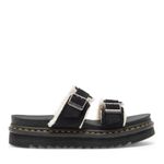 Dr. Martens Myles Faux Fur Platform Sandal (Unisex), Black, Size 14, NWT Photo 2