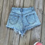 superdown Kenzie Star Denim Shorts Light Blue Wash Size 24 Photo 7