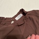 Mod On Trend  Elegant Brown Women's Top Photo 2