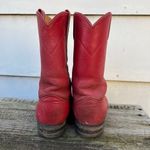 Justin Boots Vintage 80s  Red Roper Pull On Boots Mens 7D/Womens 9 Photo 4