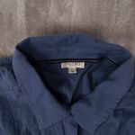 Anthropologie Pilcro Corset Midi Shirt Dress Women's Large Blue Prairie Peasant Photo 1