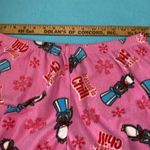 WARNER BROTHERS Playboy Penguin fleece pajama pants dressed to chill size XL Pink Photo 6