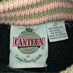 Camp Beverly Hills Canteen Vintage pullover sweater, geometric intarsia, size S Gray Photo 1