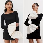 STAUD NWT  Hawthorne Dress Black & Ivory Size Small Photo 1