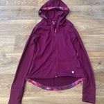 Jill Yoga Burgundy Hooded Jacket Photo 1
