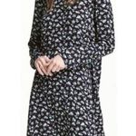 H&M Peasant Dress A-line Tent Long Dolman Sleeves w/ Key Hole Button Back 4 Photo 0