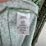 Ellos Curved Hem Tunic Top Size 22/24 Kelly Green Floral Stretch Cottage Boho Size undefined Photo 6