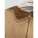 Lilly Pulitzer Almond Tan Kate Gold Beaded Sleeveless Wool Blend Knit Sweater S Photo 60