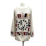 Vintage Nautical Sweater by Cambridge Dry Goods Company Size Large Red Photo 10