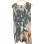 Pink Martini | Floral Sleeveless Midi Dress Navy Multi Boho Resort Size L | EUC Photo 2